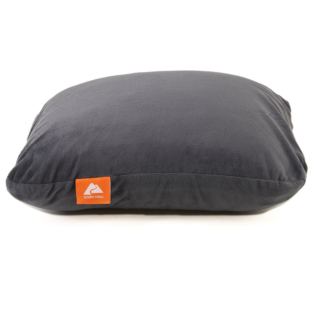 Orthopedic Support Dark Grey Memory Foam Camping Pillow for Adults - Hotel Quality Plush Sleeping Pillows - Default Title