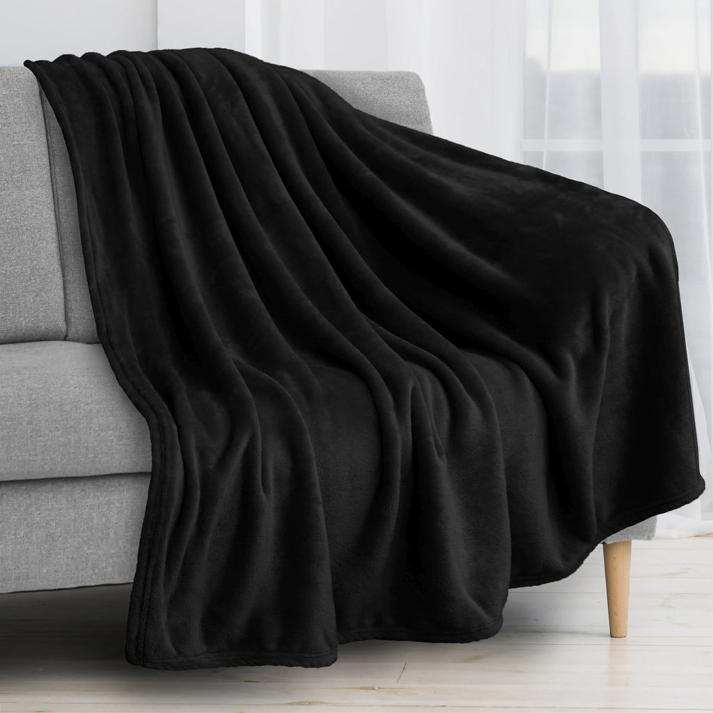 Super Soft Flannel Fleece Blanket Throw | Super Soft, Plush, Luxury Flannel Throw | Lightweight Microfiber Blanket for Sofa Couch Bed 50... - Lightweight Plush Warm Blanket for All Seasons - Default Title