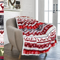 Decorative Knitted Premium Plush Sherpa Throw Christmas Blanket | Soft, Warm, Cozy, Reversible Microfiber Winter Cabin Throw | Plaid Hol... - Cozy Fleece Throw Blanket for Couch & Bed - Default Title