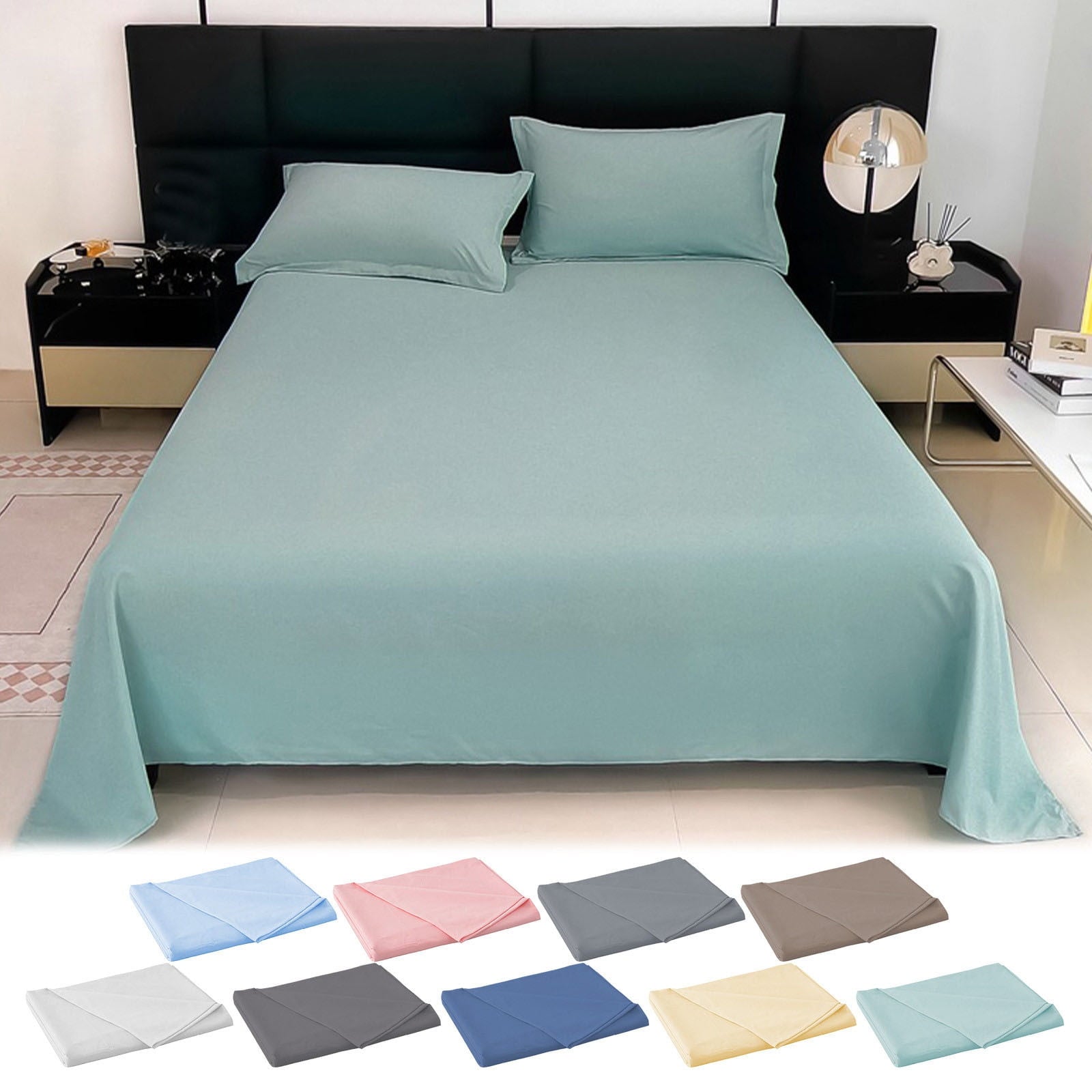 Premium Egyptian Cotton Color Twin Size Flat Sheet - Hotel Quality Top Flat Bed Sheet Only, Ultra Soft, Comfy, Breathable & Cooling - Fade & ... - Breathable Egyptian Cotton Flat & Fitted Sheets - Default Title