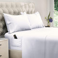 Premium Egyptian Cotton Set, Soft Microfiber 4 Piece Hotel Luxury Bed s with Deep Pockets, Embroidered Pillow Cases, Side Storage Pocket Fitt... - Luxury Bed Sheet Set with Deep Pockets - Default Title