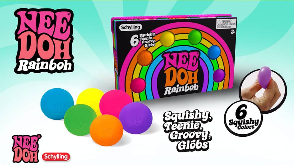 Super-Squishy NeeDoh Rainboh | Reserve Autumn Pond - The Groovy Glob Retro Malt-Gel Filled Toy Detail