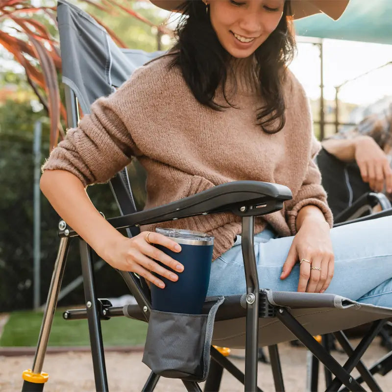 Luxury Camp RoadTrip Rocker - Choice 855 - RoadTrip Rocker Smooth Motion Camp Chair Detail