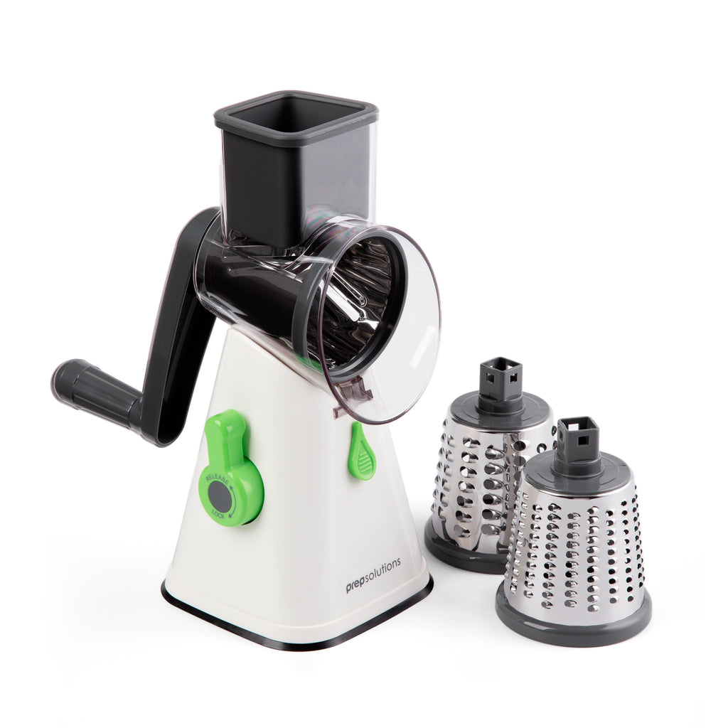 Ergonomic Manual Manual Rotary Grater & Slicer - Premium Stainless Steel Garlic Presser & Peeler - Default Title