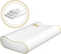 Decorative Plump Queen Memory Foam Pillow + Extra Pillowcase, Bed Pillow for Neck & Shoulders for Adult - Ergonomic Memory Foam Pillow for Neck Pain Support - Default Title