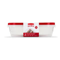 Whimsical Doughnut 1 Gallon, 2 Packs, Red, Large Rectangular Plastic Food Storage Containers - Playful Star & Heart Shaped Geometric NeeDoh - Default Title
