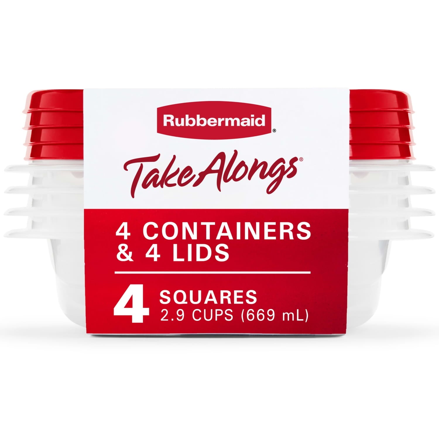 Playful Geometric 2.9-Cup Square Food Storage Containers, Ruby Red, 4 Pack - Deliciously Soft Cupcake Sensory Glob - Default Title