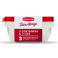 Playful Geometric 5.0-Cup Round Food Storage Containers, Ruby Red, 3 pack - Deliciously Soft Cupcake Sensory Glob - Default Title