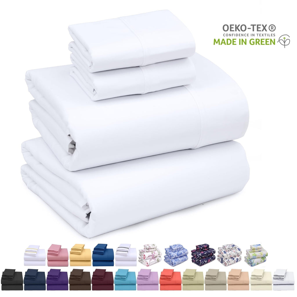Cooling Sateen Set - Luxurious Silky Soft Microfiber Bedding - Cozy & Comfy - 15 inch Deep Pocket (Fits up to 17") Hotel Bed - 4 Pcs... - Cooling Hotel Quality Bedding Sheets and Pillowcases - Default Title