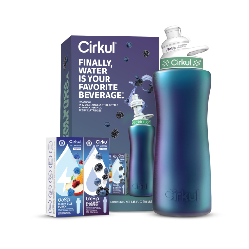 Whimsical Doughnut 32oz. Chameleon Stainless Steel Bottle Starter Kit 95KR - Fun Food Fidget Cookie Squishable Toy Detail