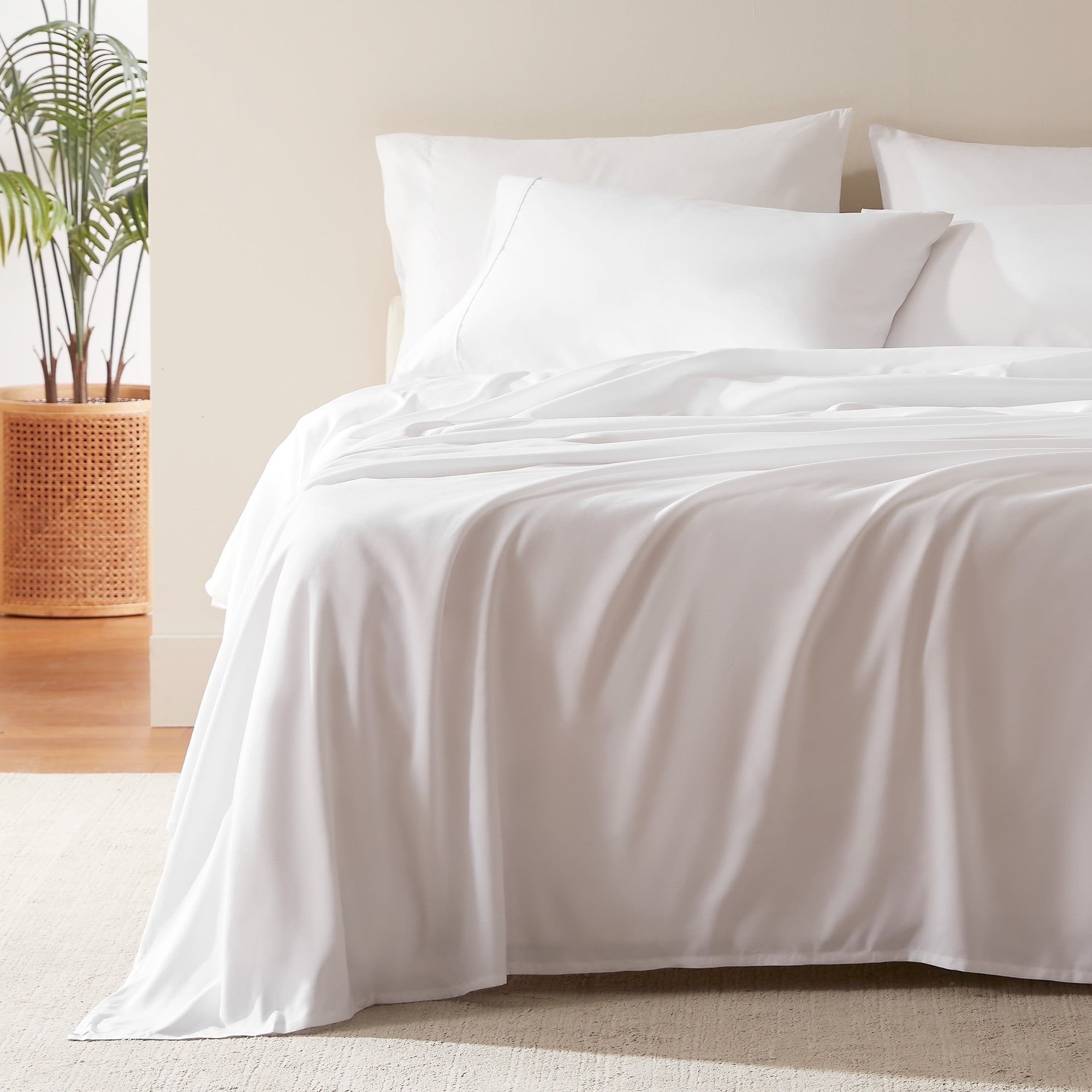 Premium Egyptian Cotton Nanotex Super Soft Cooling Twin Bed Sheets Set for Kids 3 Piece - Easy Care Fitted Flat Sheet & Pillowcase Sets - Wri... - Cooling Hotel Quality Bedding Sheets and Pillowcases - Default Title