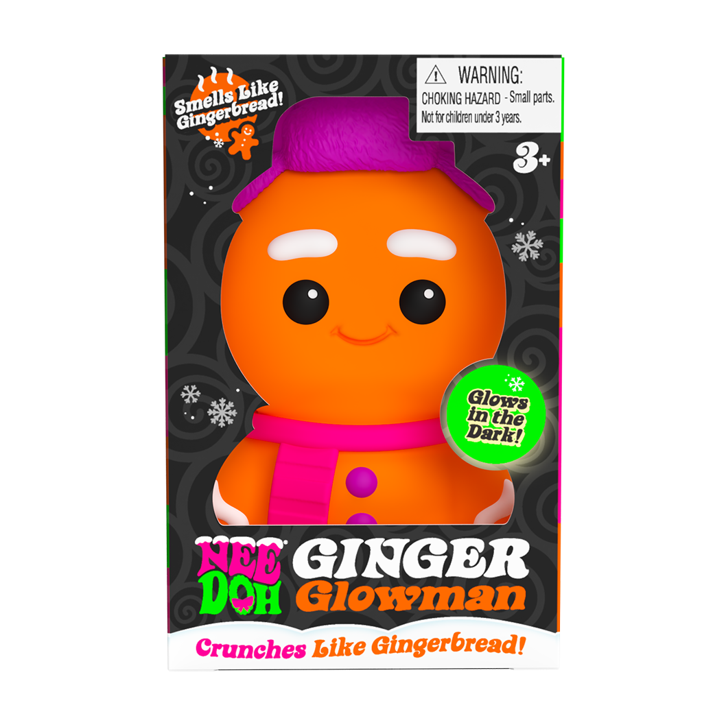 Animal-Shaped NeeDoh Ginger Glowman | Select Copper Path - Collectible Shaggy Monster Squishable Toy - Surprise Me! (Random Style)