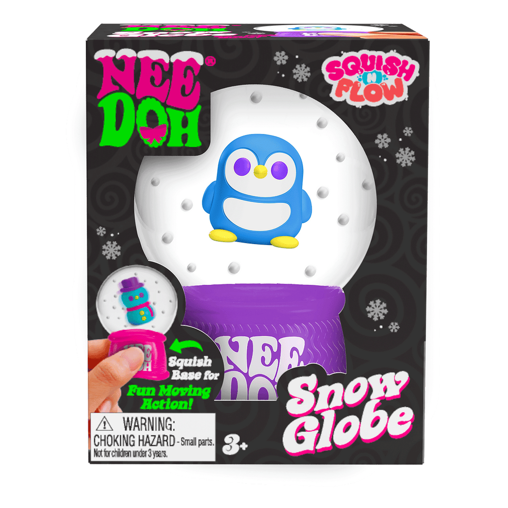 Satisfying Crunch NeeDoh Squish N Flow Snow Globe | Signature Moonlit Lane - Crystal Clear Squishable Ice Cube NeeDoh - Default Title
