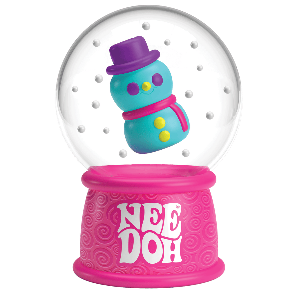 Satisfying Crunch NeeDoh Squish N Flow Snow Globe | Signature Moonlit Lane - Crystal Clear Squishable Ice Cube NeeDoh Detail