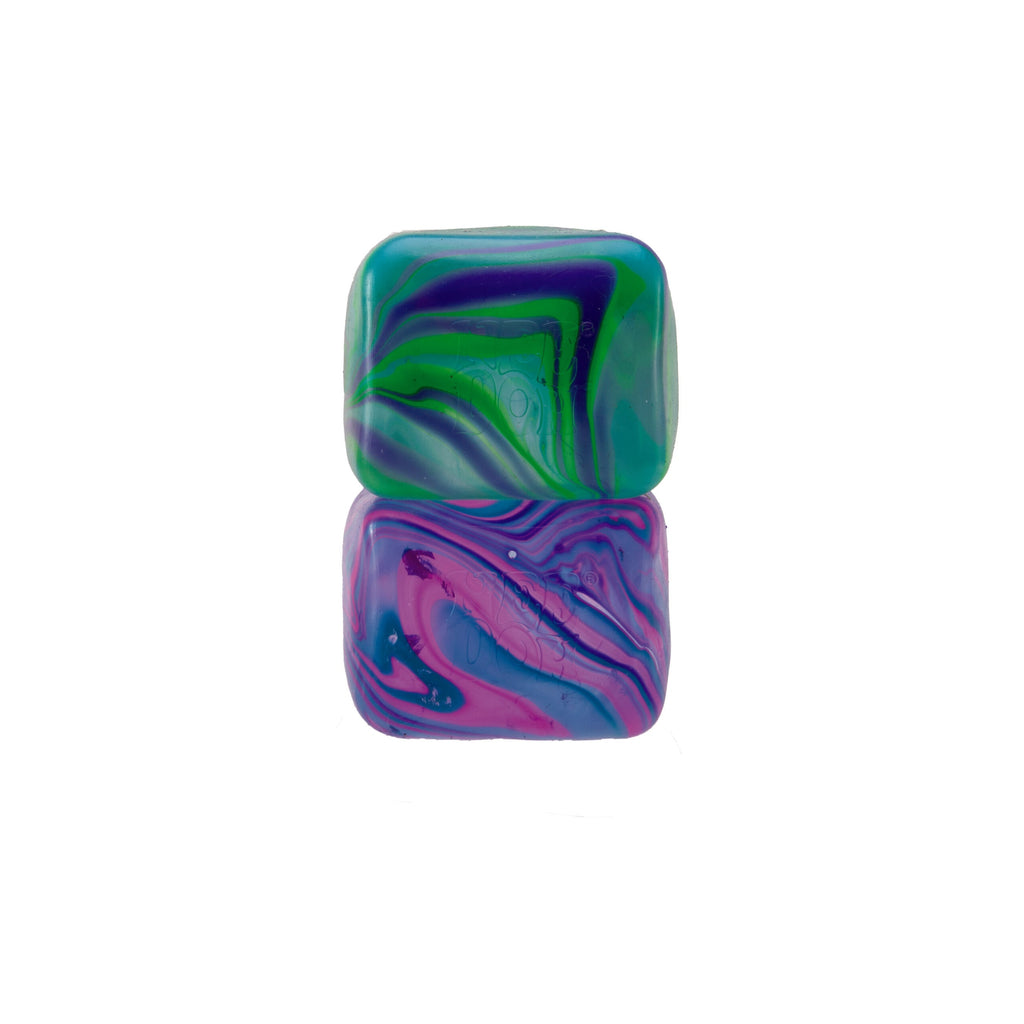 Translucent Jelly NeeDoh Nice Cube Swirl | Select Golden Pond - 3-Piece Assorted Nice Cubes Pack for Fidgeting Detail