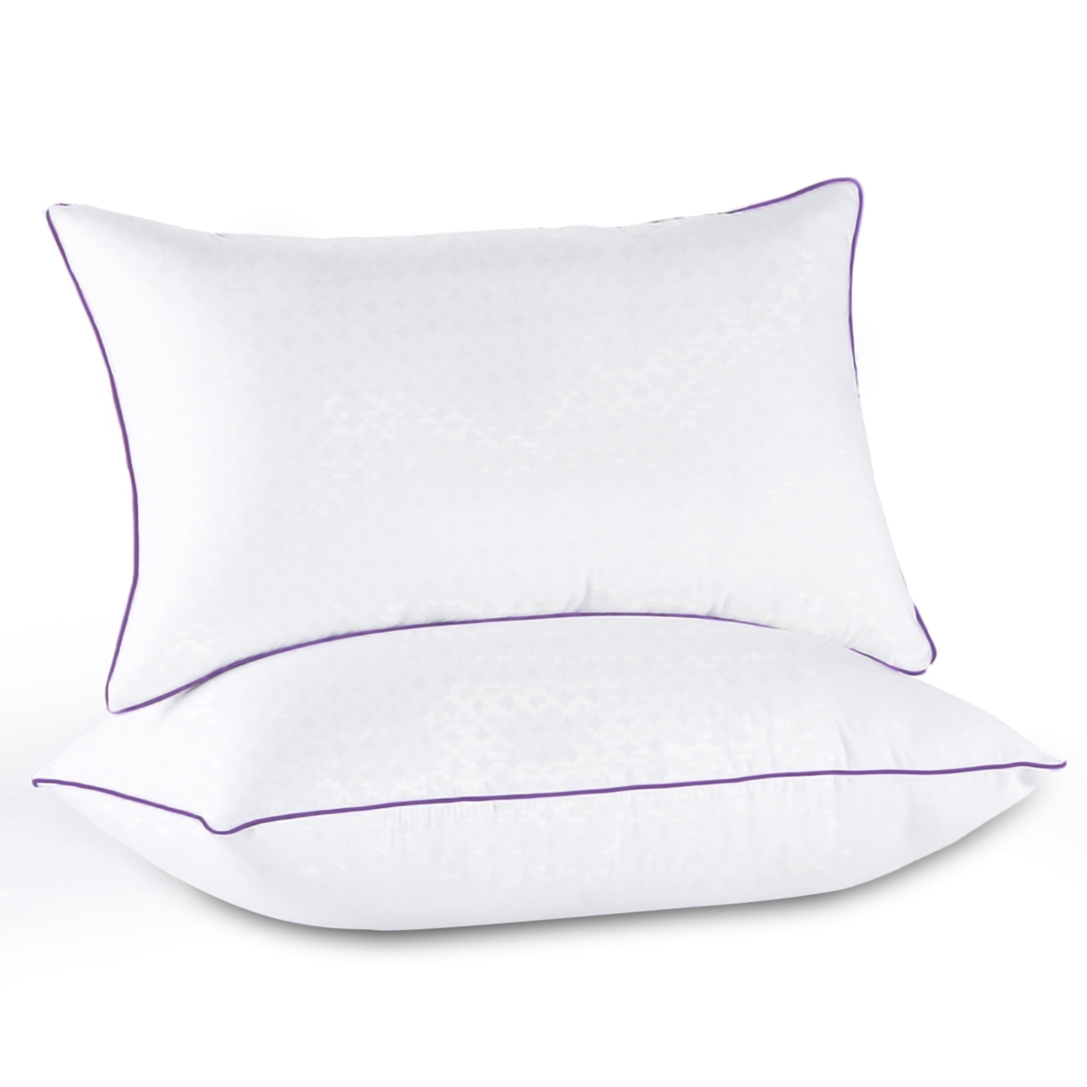 Fluffy Shredded Pillows Standard Size Set of 2, Hotel Down Alternative Sleeping Bed Pillows for Side Back Stomach Sleepers - Ergonomic Memory Foam Pillow for Neck Pain Support - Default Title