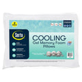 Ergonomic Memory Foam Cooling Gel Memory Foam Bed Pillow, Set of 2 - Hotel Quality Plush Sleeping Pillows - Default Title