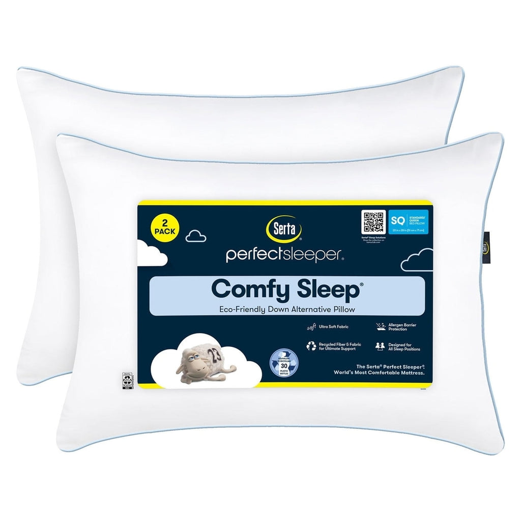 Fluffy Shredded Comfy Sleep Eco-Friendly Bed Pillow Standard/Queen (2 Pk) - Orthopedic Shredded Foam Bed Pillow Set - Default Title