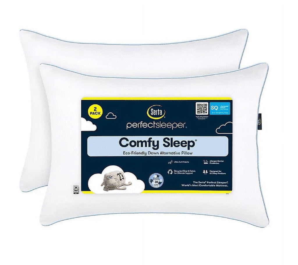 Fluffy Shredded Queen Microfiber Polyester Bed Pillows Hypoallergenic (2 Count) - Hotel Quality Plush Sleeping Pillows - Default Title