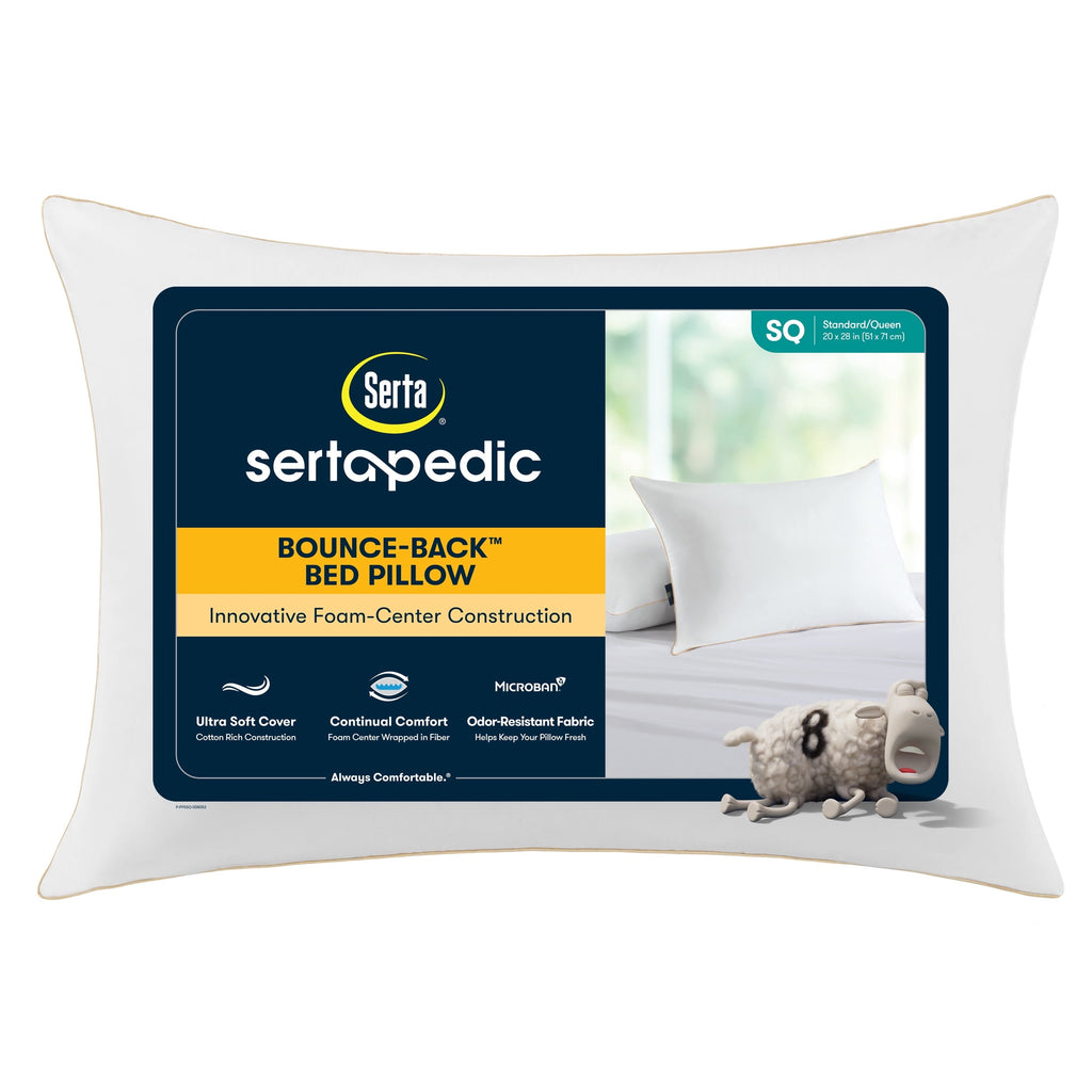 Hotel Collection pedic Bounce Back Standard/Queen Bed Pillow, Hypoallergenic Fill - Hotel Quality Plush Sleeping Pillows - Default Title