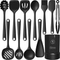 Premium Silicone Silicone Kitchen Utensils Set, 600°F Heat Resistant Silicone Cooking Utensils, Spatula, Spoon, Whisk, Tongs, Kitchen ... - Durable Turner & Ladle Utensil Set for Home Chefs - Default Title