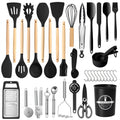 Professional Grade Silicone Cooking Utensils Set with Holder, 44 PCS Kitchen Utensils Set, Silicone Kitchen Gadgets Spatulas Set for Non... - High-Precision Culinary Tool for Baking & Cooking - Default Title