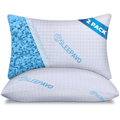 Ergonomic Memory Foam Adjustable Shredded Memory Foam Pillows Queen Size Set of 2 - Extra Soft Cooling Bamboo Bed Pillows for Sleeping - Ba... - Hotel Quality Plush Sleeping Pillows - Default Title