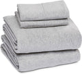 Ultra-Soft Jersey Knit Full Size Sheets 4pc|100% T-Shirt Cotton Blend Super Soft Breathable Jersey Sheets Full Size Bed, Stretch... - Premium Ultra-Soft Pillowcase Pair for Sleeping - Default Title