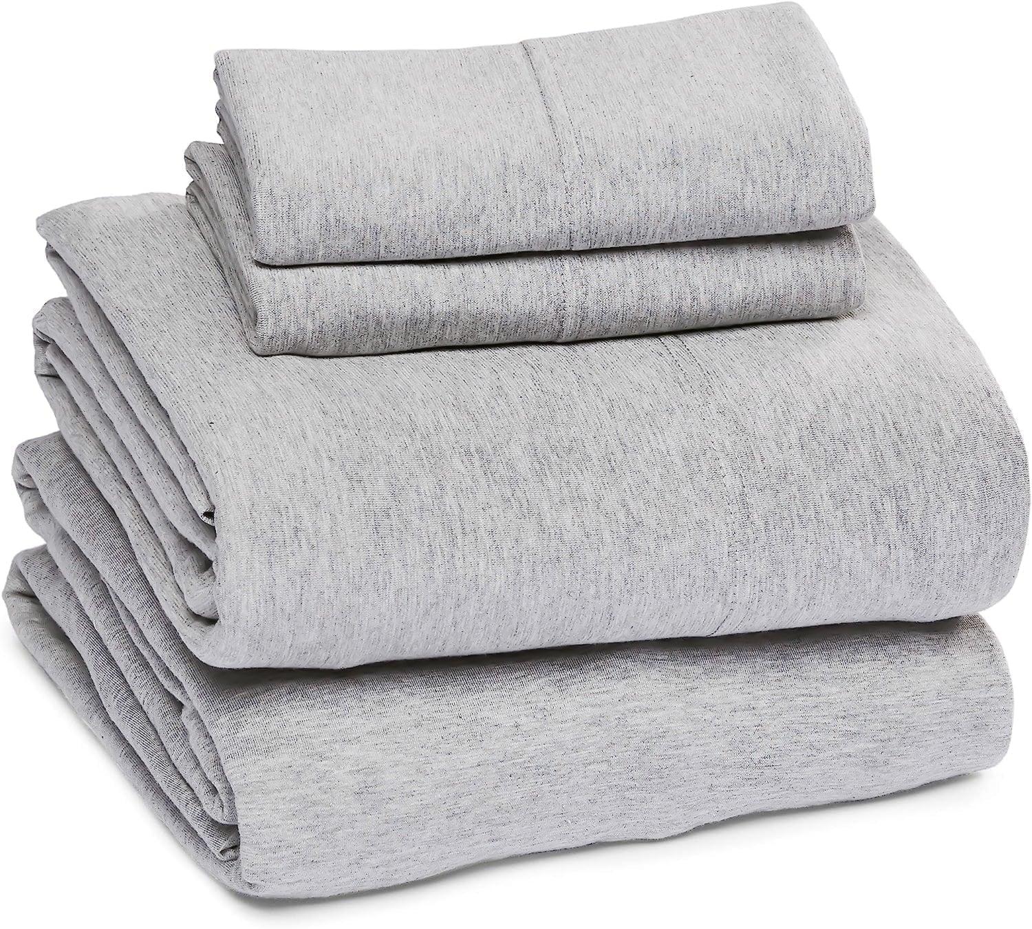 Ultra-Soft Jersey Knit Full Size Sheets 4pc|100% T-Shirt Cotton Blend Super Soft Breathable Jersey Sheets Full Size Bed, Stretch... - Premium Ultra-Soft Pillowcase Pair for Sleeping - Default Title