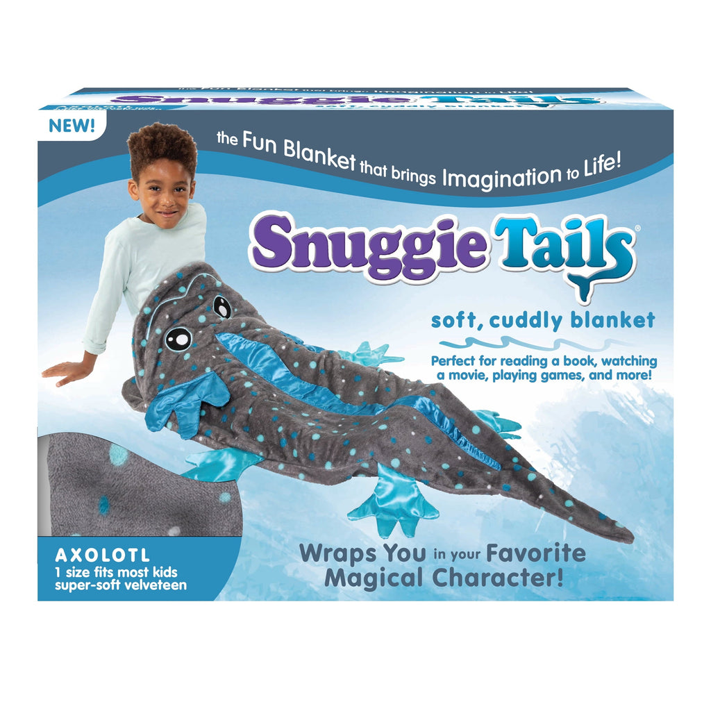 Cozy Fleece Tails, The Original Wearable Blanket with Sleeves, Super Soft Throw Fleece, Axolotl, Ages 5+ - Super Soft Reversible Sherpa Flannel Blanket - Default Title