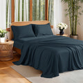 Wrinkle-Resistant 100% Organic Luxurious Bamboo Sheets, Queen Sheet Set 4-Piece with 16" Deep Pocket, Silky Smooth Luxury Bed Sheets, N... - Cooling Hotel Quality Bedding Sheets and Pillowcases - Default Title