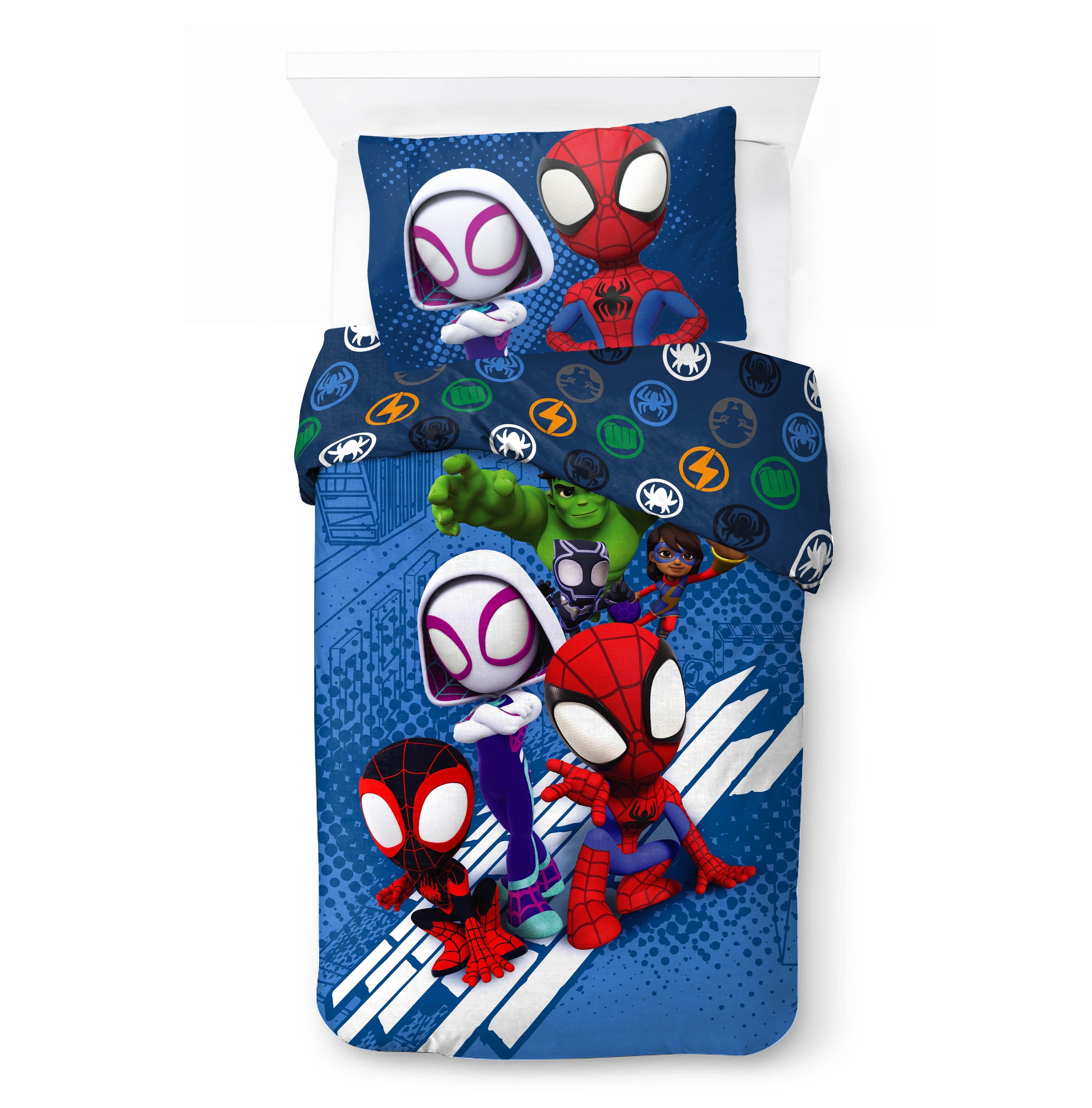 All-Season Spidey Amazing Friends Kids 2-Piece Twin/Full Reversible Comforter Set, Microfiber, Red - Luxurious Quilted Duvet Cover Set - Default Title