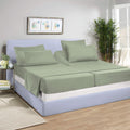 Cooling Sateen Split-California King Bed Sheet Set (5-Pieces) Adjustable Bed Sheets - 800 Thread Count 100% Egyptian Cotton - 15" De... - Breathable Egyptian Cotton Flat & Fitted Sheets - Default Title