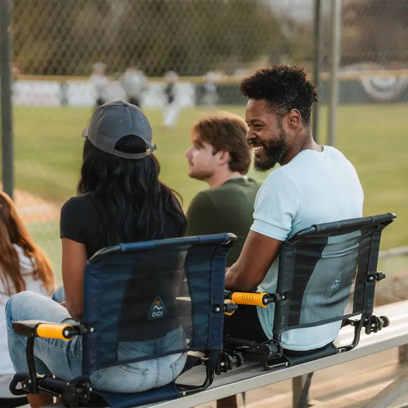 Smooth Motion Stadium Rock-Cliner - Choice 540 - Heavy-Duty Kickback Rocker with Beverage Holder Detail