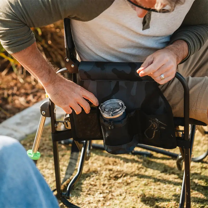 Heavy-Duty Freestyle Stowaway Rocker - Choice 794 - RoadTrip Rocker Smooth Motion Camp Chair Detail