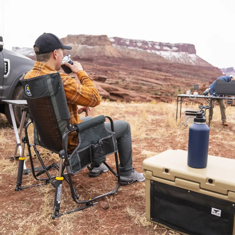 Heavy-Duty Freestyle Stowaway Rocker - Choice 794 - RoadTrip Rocker Smooth Motion Camp Chair Detail