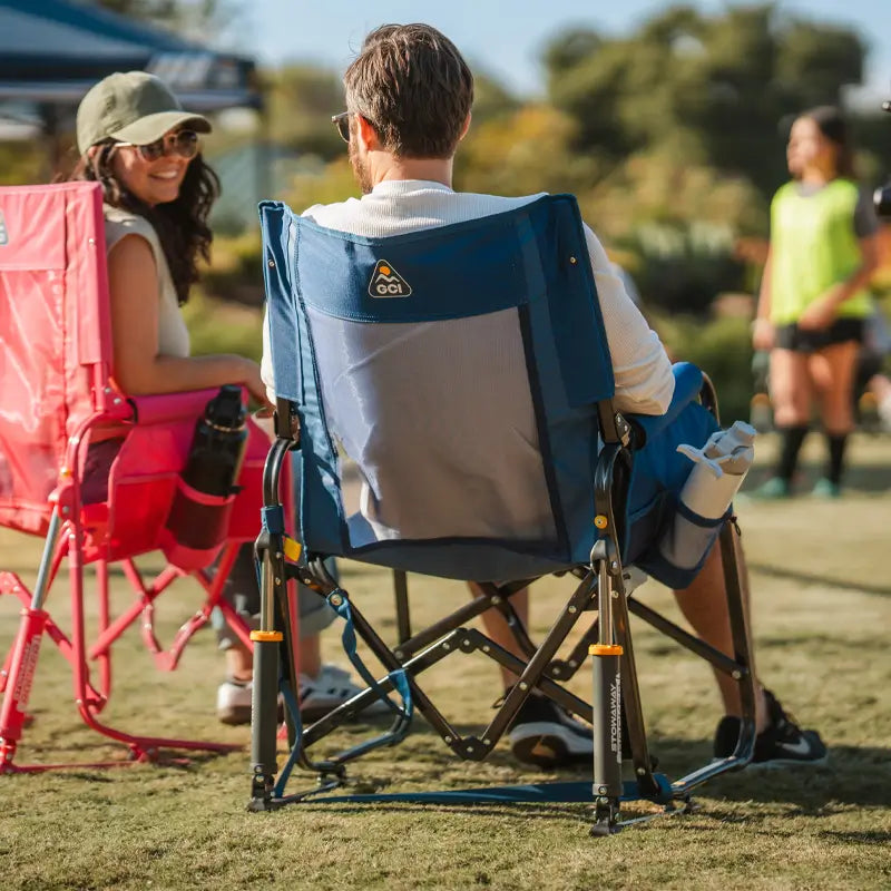 Heavy-Duty Freestyle Stowaway Rocker - Choice 794 - RoadTrip Rocker Smooth Motion Camp Chair Detail