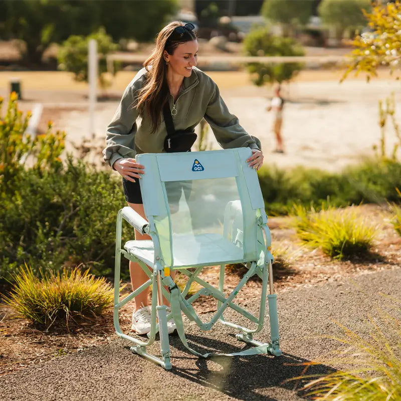 Heavy-Duty Freestyle Stowaway Rocker - Choice 794 - RoadTrip Rocker Smooth Motion Camp Chair Detail