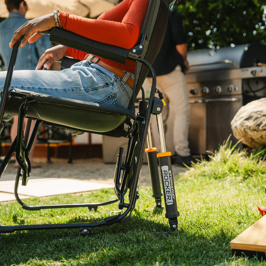Heavy-Duty Freestyle Stowaway Rocker - Choice 794 - RoadTrip Rocker Smooth Motion Camp Chair Detail