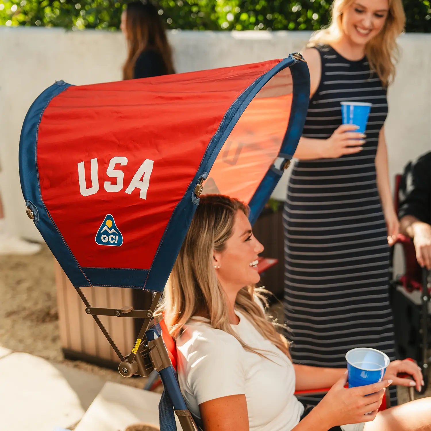 Portable Canopy SunShade Accessory - USA Anniversary Deluxe - Choice 917 - Instant Sunshade Umbrella for Tailgating Detail