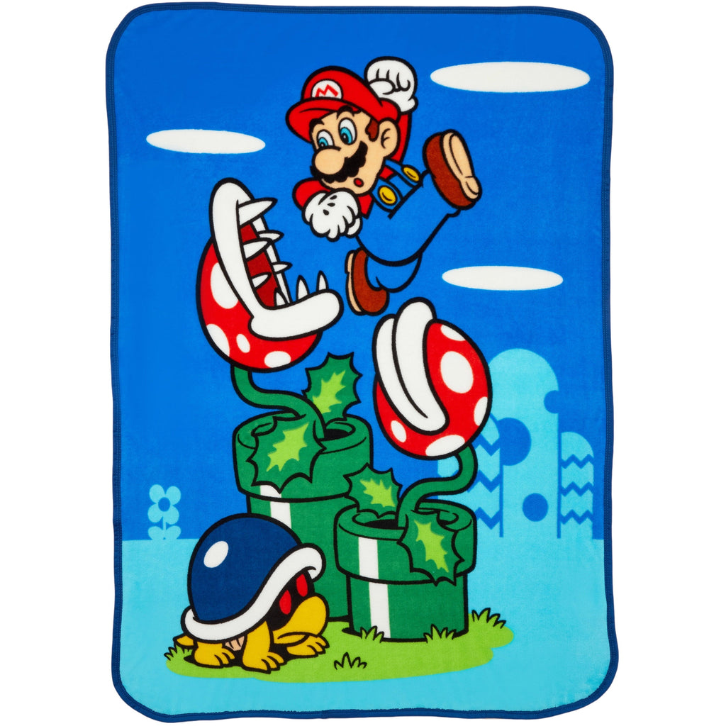 Super Soft Flannel Kids Fleece Throw Blanket 46x60, Nintendo - Luxury Knitted Decorative Throw Blanket with Fringes - Default Title