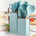 Chef-Quality Silicone Kitchen Cooking Utensils Set, 19 Pieces Utensil with Holder, Heat Resistant, Green - High-Precision Culinary Tool for Baking & Cooking - Default Title