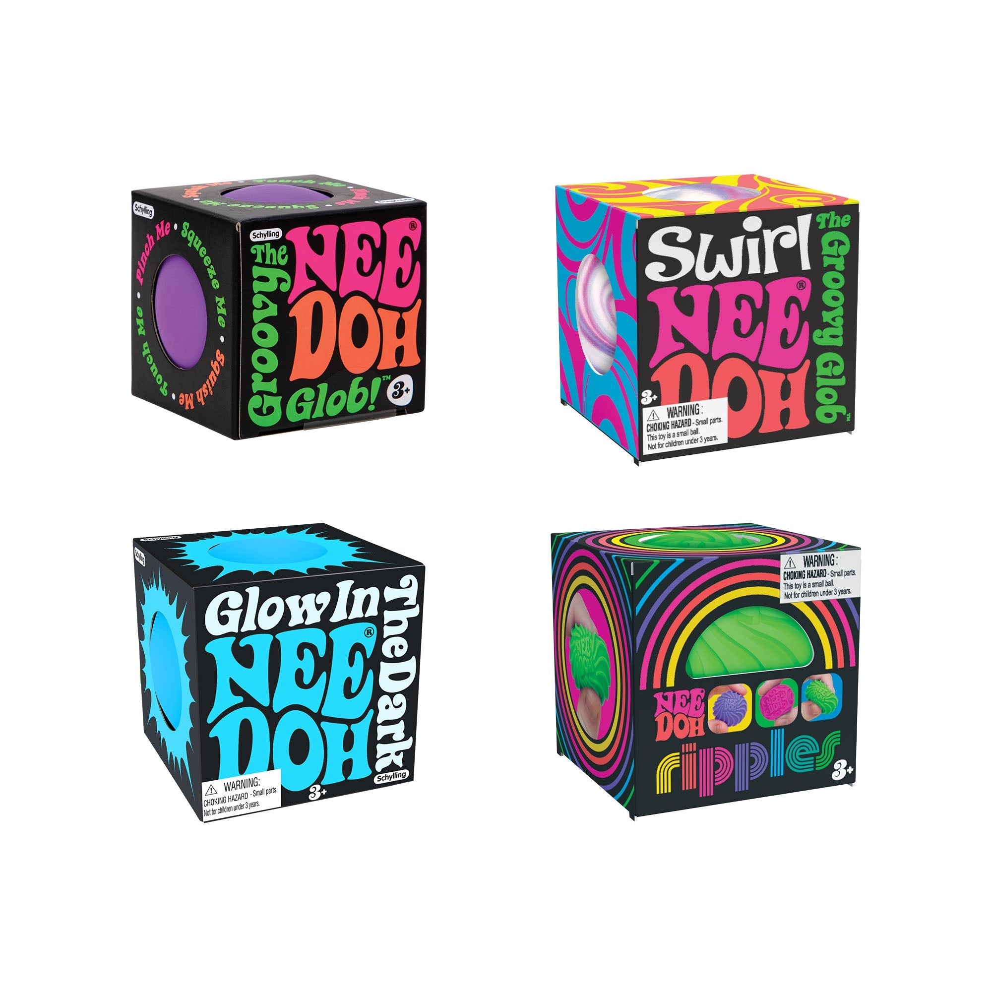 Micro Squishy NeeDoh Teenie Singles | Select Clover Shore - Teeny NeeDoh 3-Pack Pocket-Sized Squishy Balls Detail