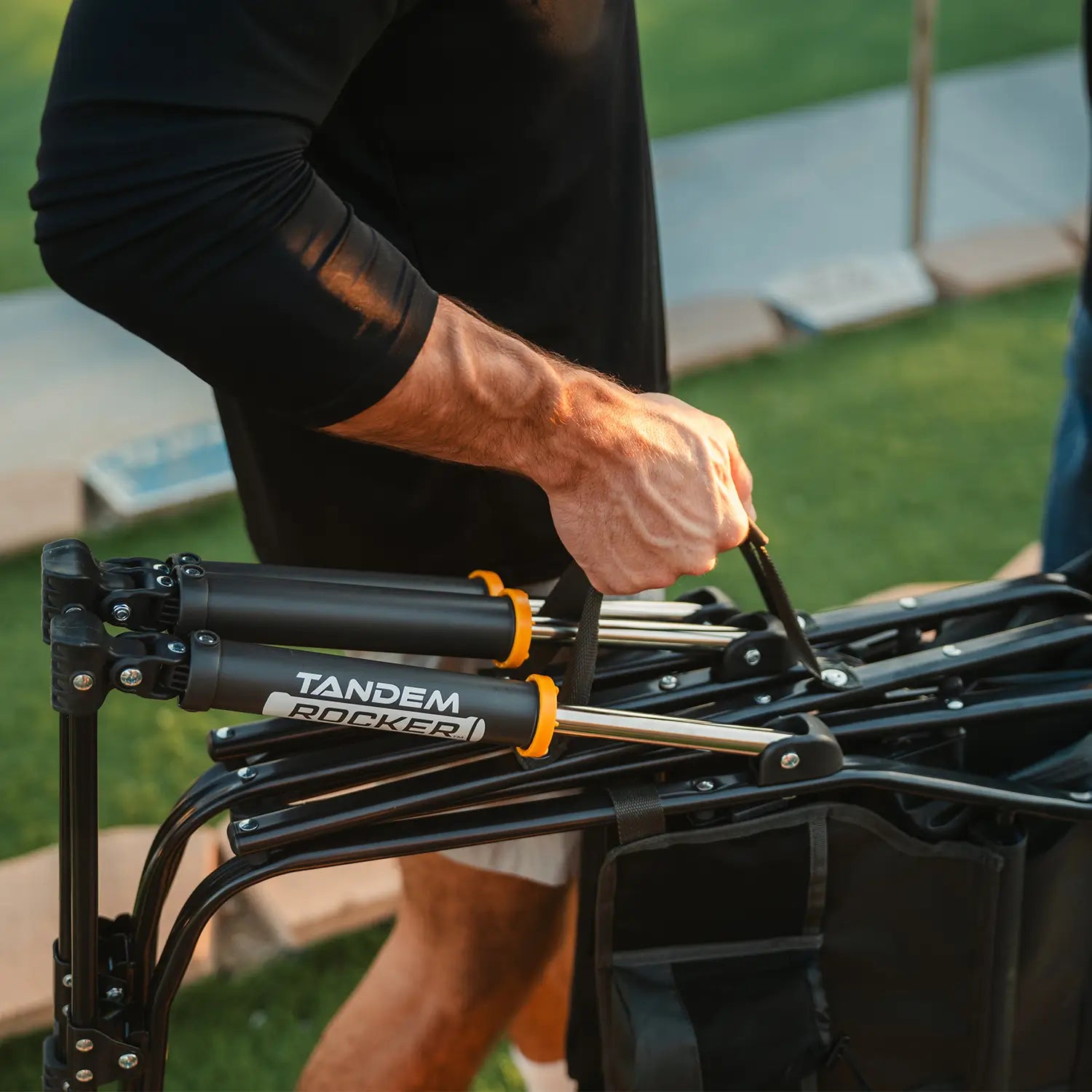 Heavy-Duty Freestyle Tandem Rocker - Choice 227 - Freestyle Rocker Portable Outdoor Folding Chair Detail