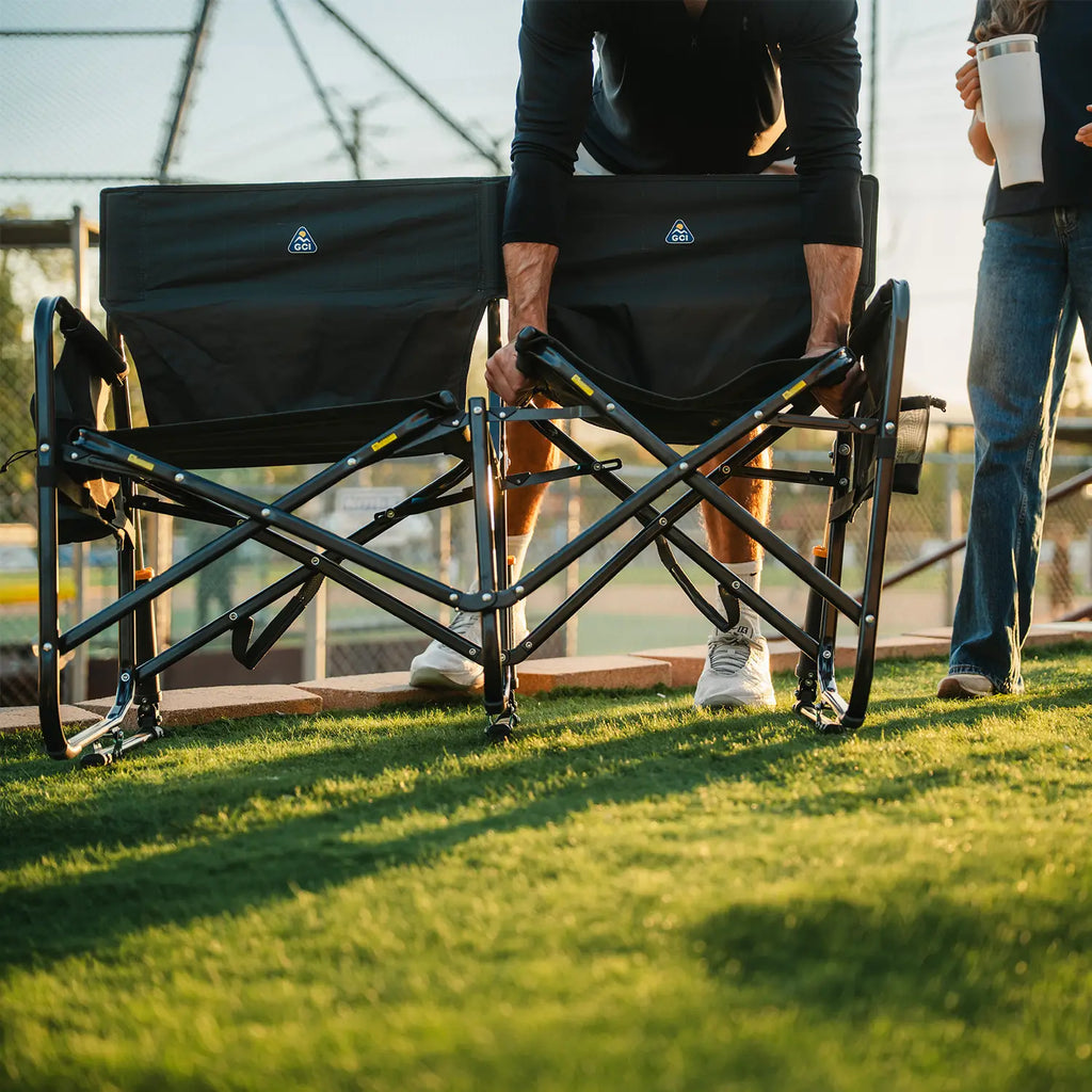 Heavy-Duty Freestyle Tandem Rocker - Choice 227 - Freestyle Rocker Portable Outdoor Folding Chair Detail