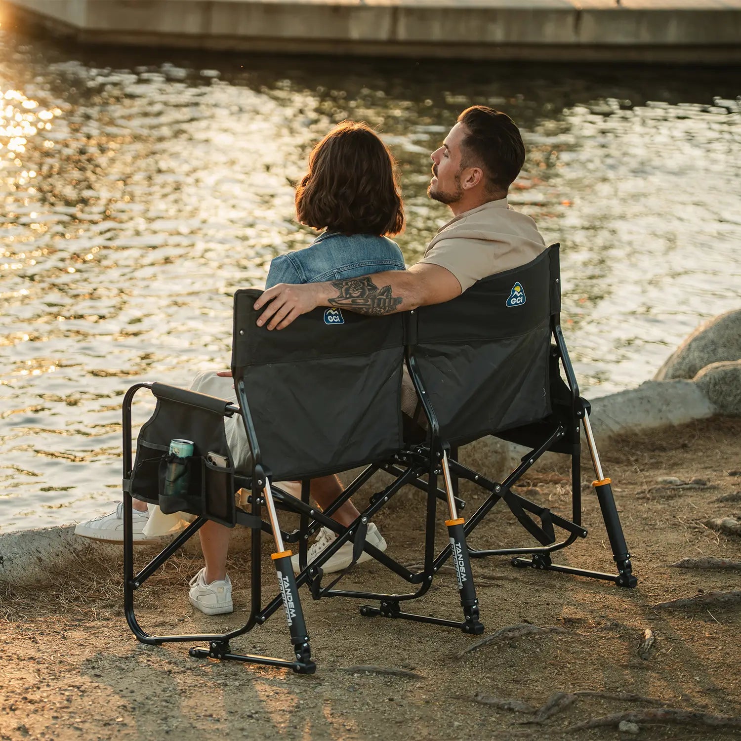 Heavy-Duty Freestyle Tandem Rocker - Choice 227 - Freestyle Rocker Portable Outdoor Folding Chair Detail