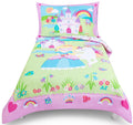 All-Season Princess Toddler Bedding Set for Girls - 4-Piece Toddler Bed Comforter Sets for Girls, Reversible Comforter & Pillowc... - Luxurious Quilted Duvet Cover Set - Default Title
