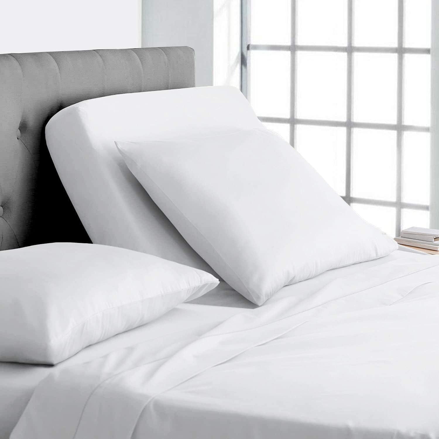 Premium Egyptian Cotton Top Split King 100% Egyptian Cotton 1000 Thread Count, Adjustable Beds -Top Split King Sheets Sets (4 Pcs) Split Down... - Premium Ultra-Soft Pillowcase Pair for Sleeping - Default Title