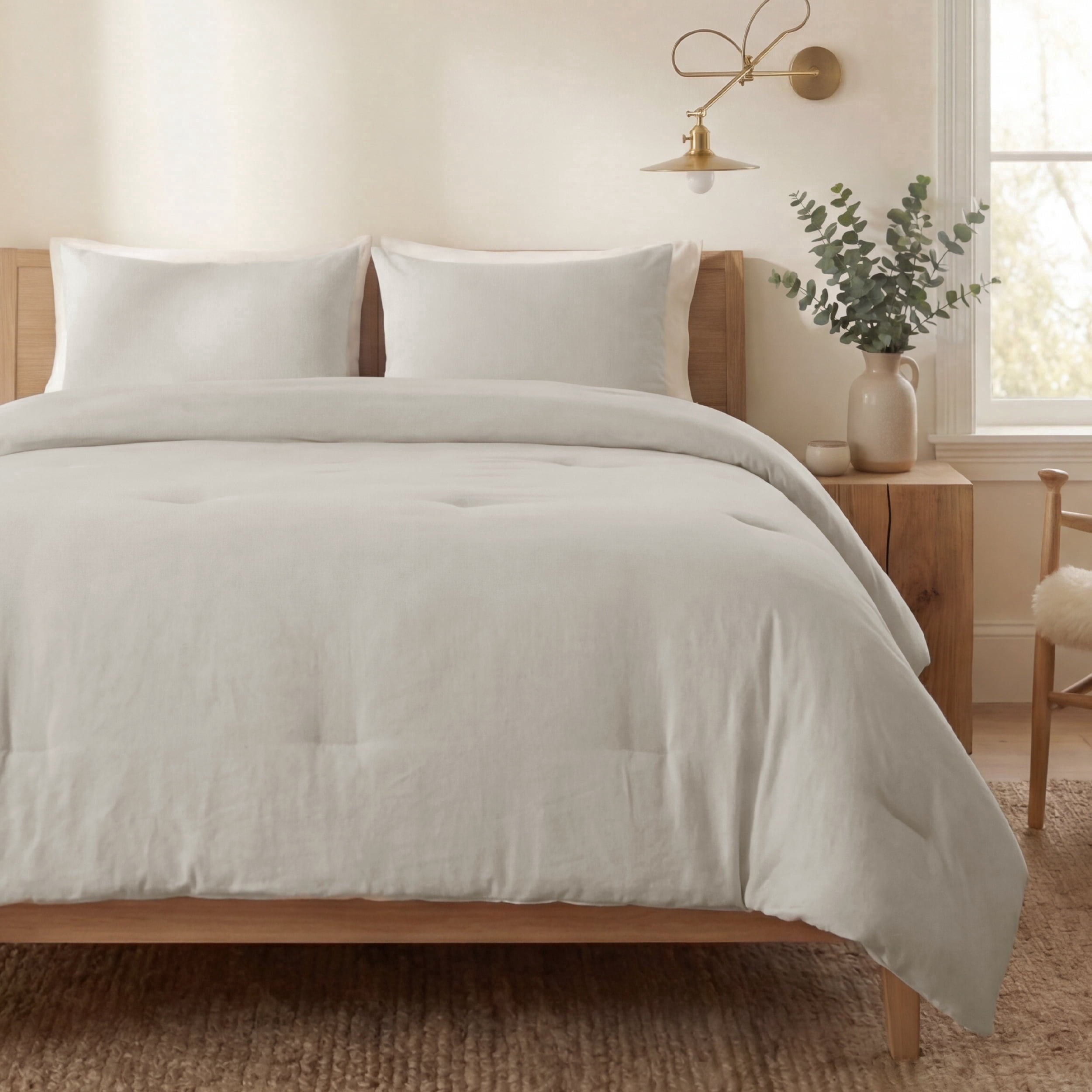 Heavyweight Warmth 3 Pieces Queen Comforter Bedding Set, Beige Bed Comforter Set for All Seasons, 1 Lightweight Prewashed Comforter and ... - Hypoallergenic Ultra-Fluffy Quilt for Winter - Default Title