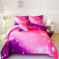 All-Season 4Pcs Rainbow Twin Size Comforter Set for Girls, Pink Purple Gradient Glitter Kids Bedding Sets, Soft Galaxy Girls Bed... - Cloud-Like Soft Lightweight Bed Comforter - Default Title
